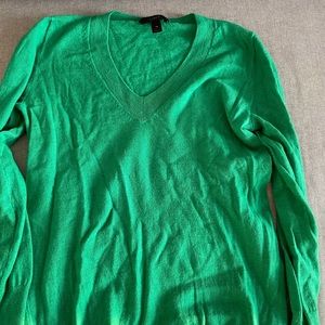 J. Crew green Marino sweater